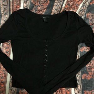 ❗️SOLD❗️Forever 21 crop top long sleeve